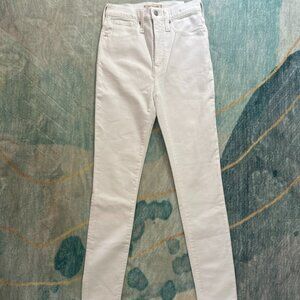 Madewell Women's White 11'' High-Rise Skinny Jeans | Size 25 Waist 28 Inseam NWT